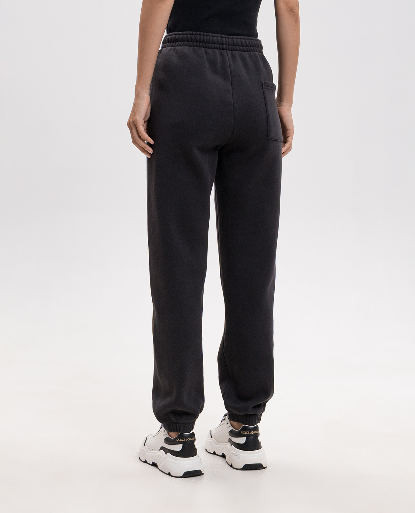 Black NY joggers with logo print Sporty & Rich 4