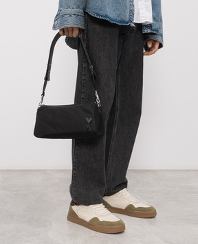 Ami Paris Black Marsel bag with emblem ULL707AW0001