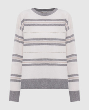Peserico Ivory wool, silk and cashmere sweater A99868F12D9283