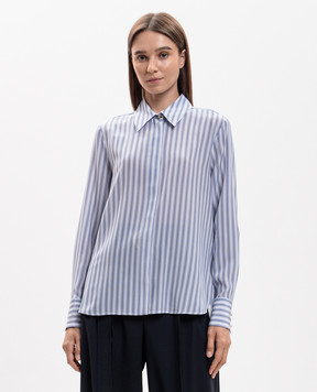 Max Mara FLIRT blue striped silk shirt MSTFLIRT