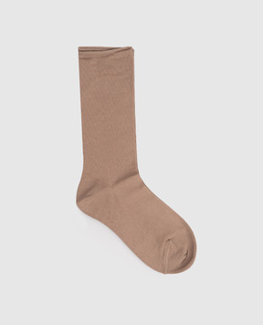 Brunello Cucinelli Brown cashmere socks M64945019P
