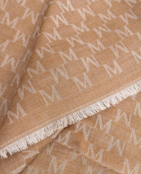 Max Mara Brown scarf PANIERE with wool and silk MXAPANIERE