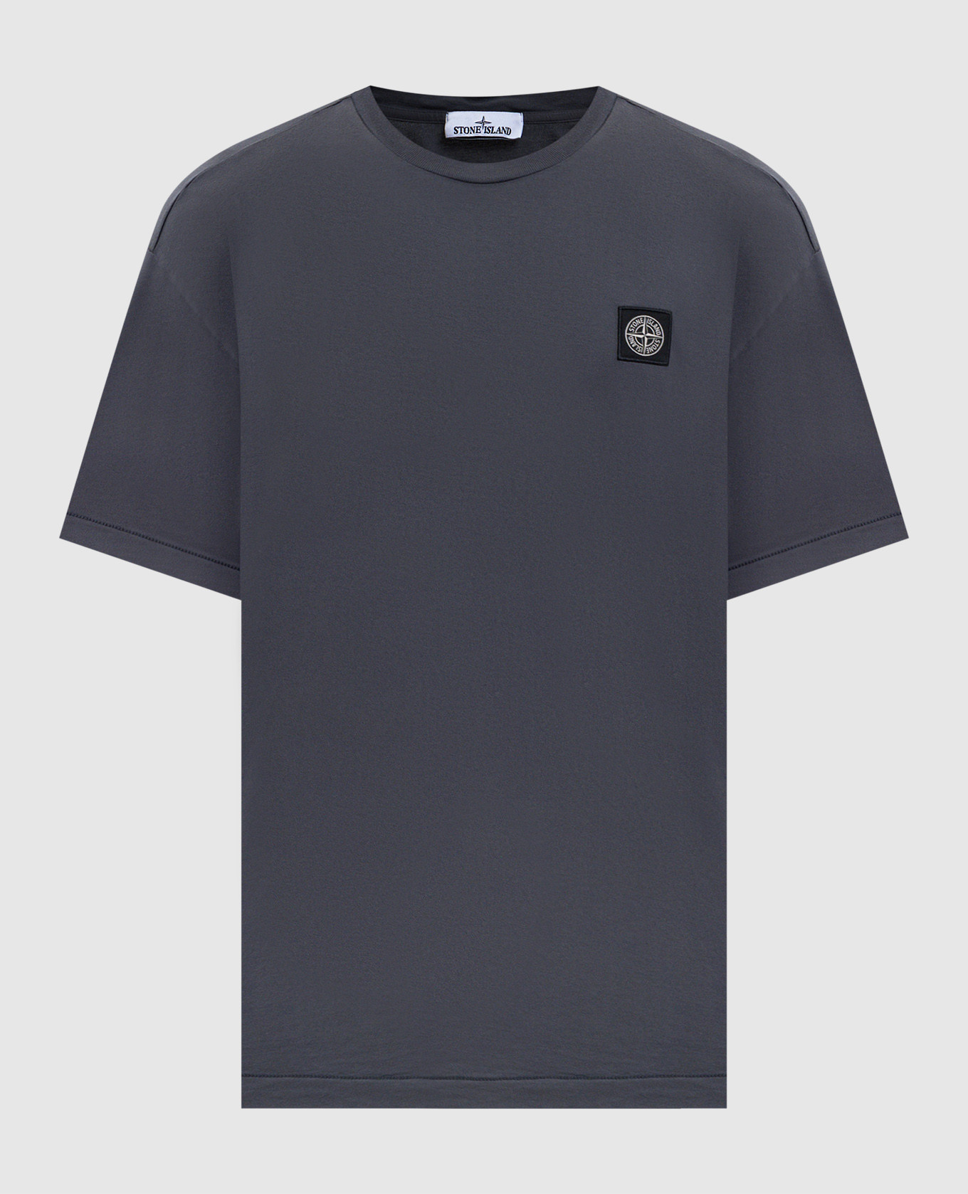 Grey T-shirt with logo patch