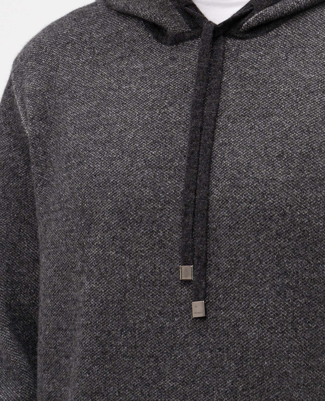 

Gray wool and cashmere hoodie Peserico, Grey
