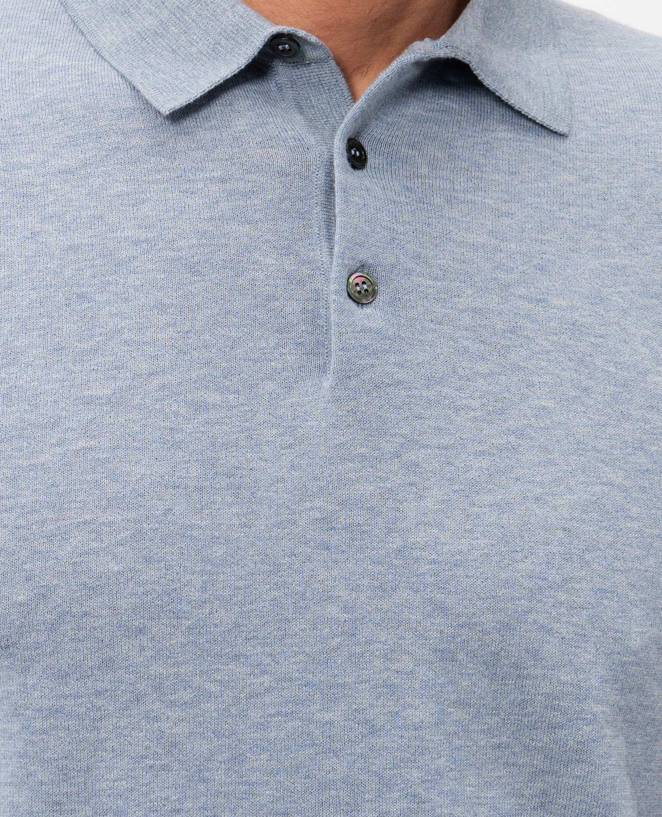 

Blue cotton polo shirt Pini Parma, Light blue