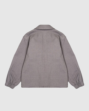 Dolce&Gabbana Children's gray striped jacket L42B86FURN5