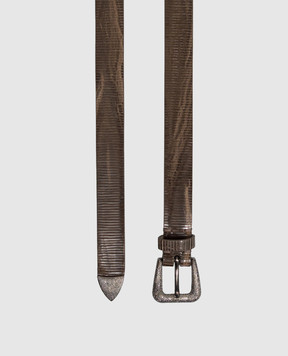 Brunello Cucinelli Brown leather belt M0GUAC266