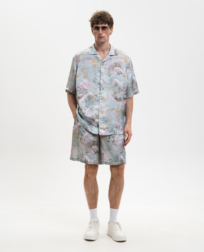 Off-White Blue printed shorts 44XCB092S26F004