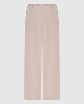 Max Mara Beige MXPDESTINO pants with linen MXPDESTINO