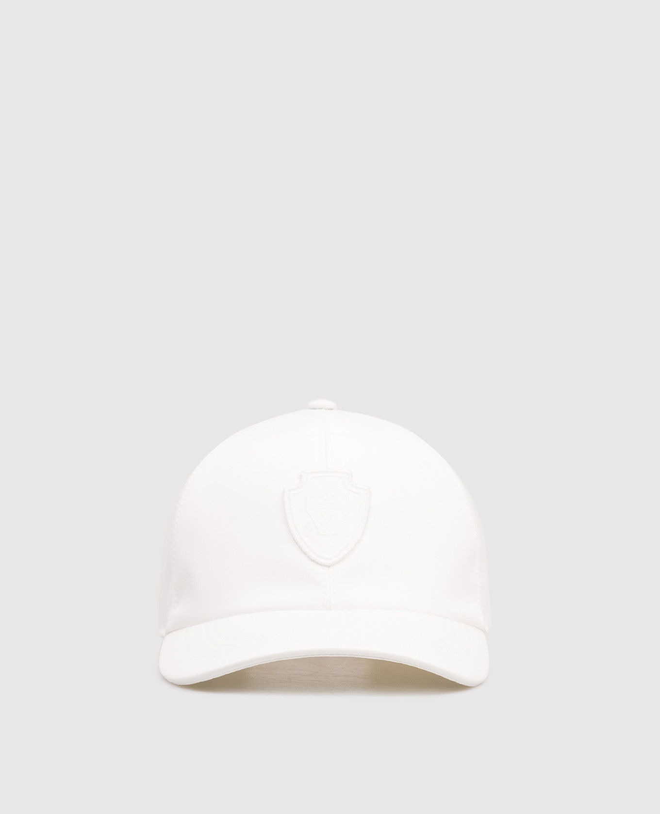 

White cap with logo patch Brunello Cucinelli