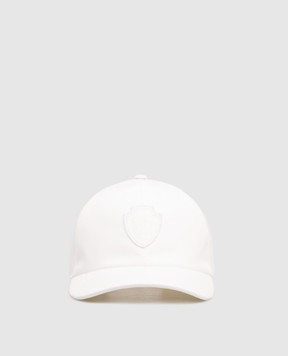 Brunello Cucinelli White cap with logo patch MCAP9T002