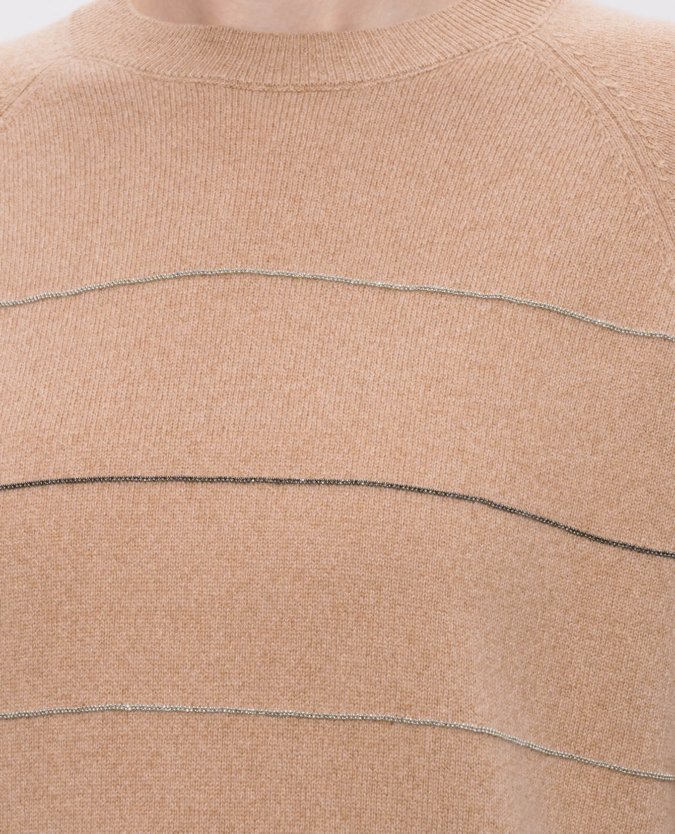 Beige wool, silk and cashmere sweater Peserico 5
