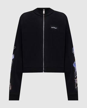 Off-White Black Flower sports jacket 2FE00507T