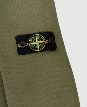 Stone Island Children's green hoodie with logo patch L2S166100008S04251012