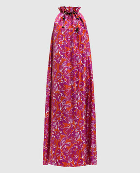 Max Mara Purple printed silk dress MXMCARTONE