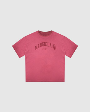 Maison Margiela MM6 Children's pink T-shirt with logo print M61114MM08T