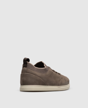 Lanciotti De Verzi Brown nubuck sneakers SNEAKERS