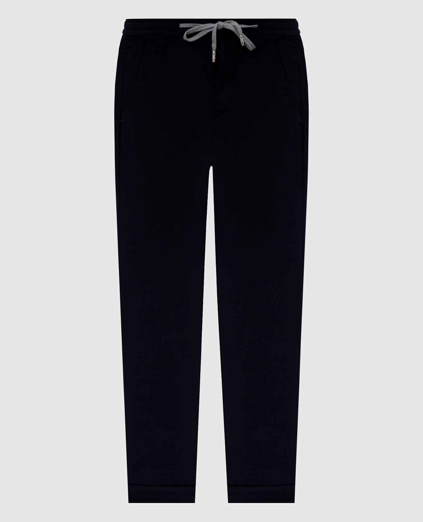 Blue wool and cashmere pants