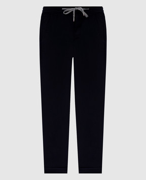 Marco Pescarolo Blue wool and cashmere pants CARACCIOLO5429