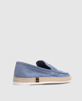 MooRER Blue suede espadrilles RIVERS RIVERSP5