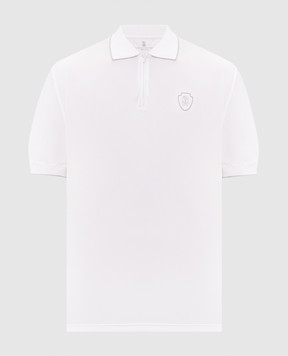 Brunello Cucinelli White shorts with logo print MB4223590T