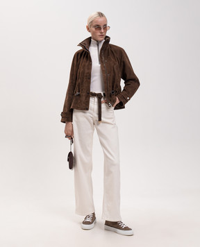 Brunello Cucinelli Brown suede jacket MPCAI7649P