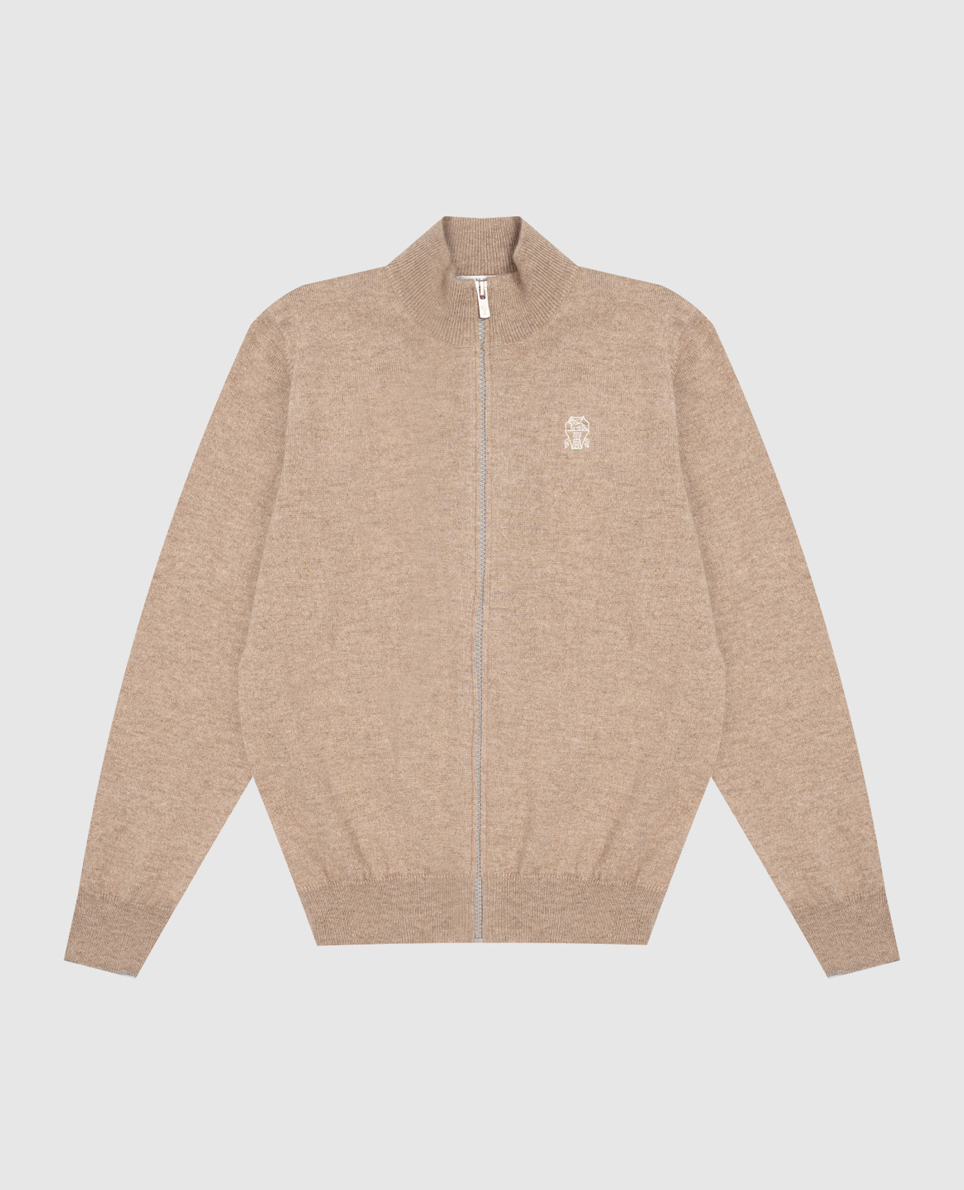 Children's beige cashmere cardigan