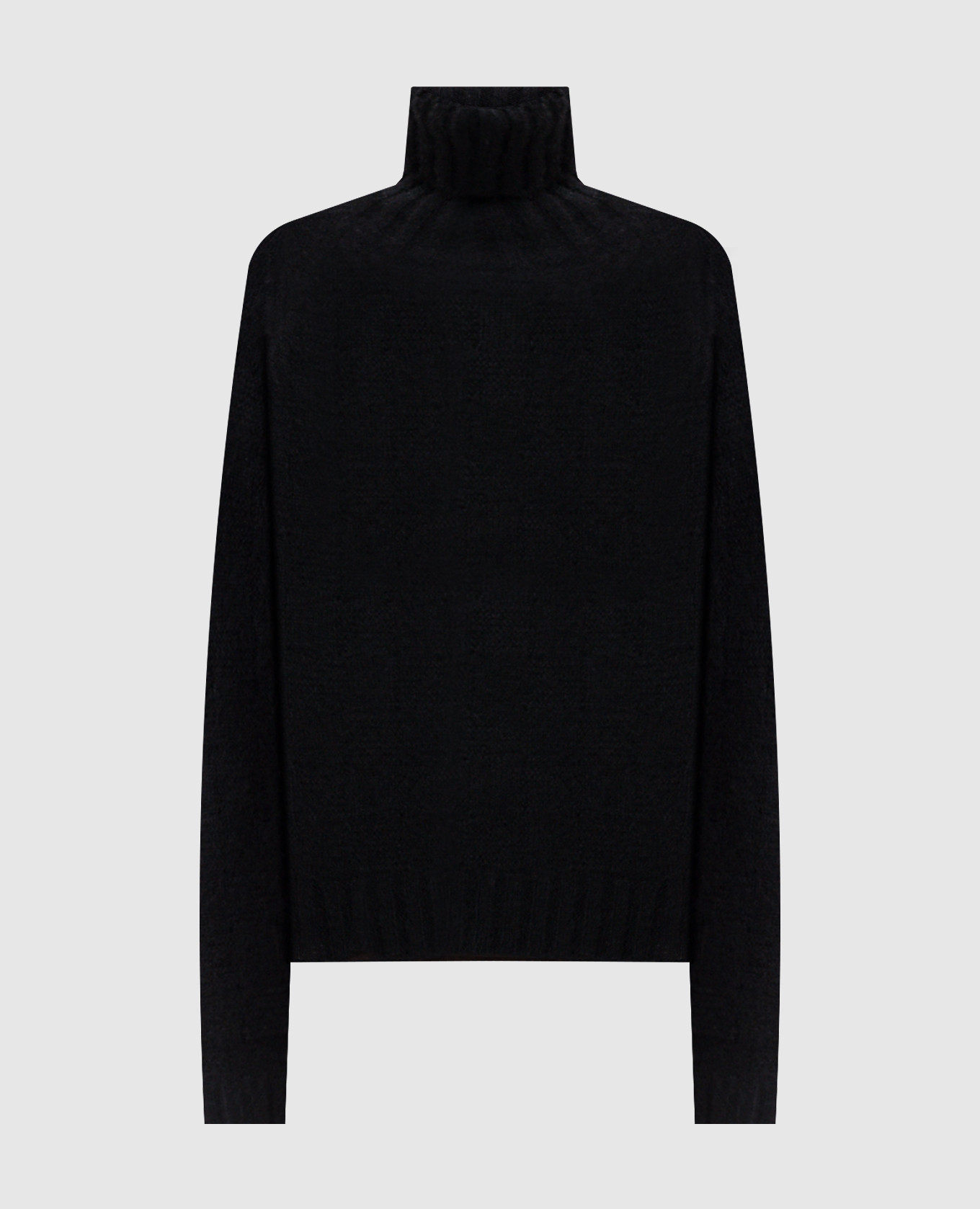 Black cashmere and silk sweater