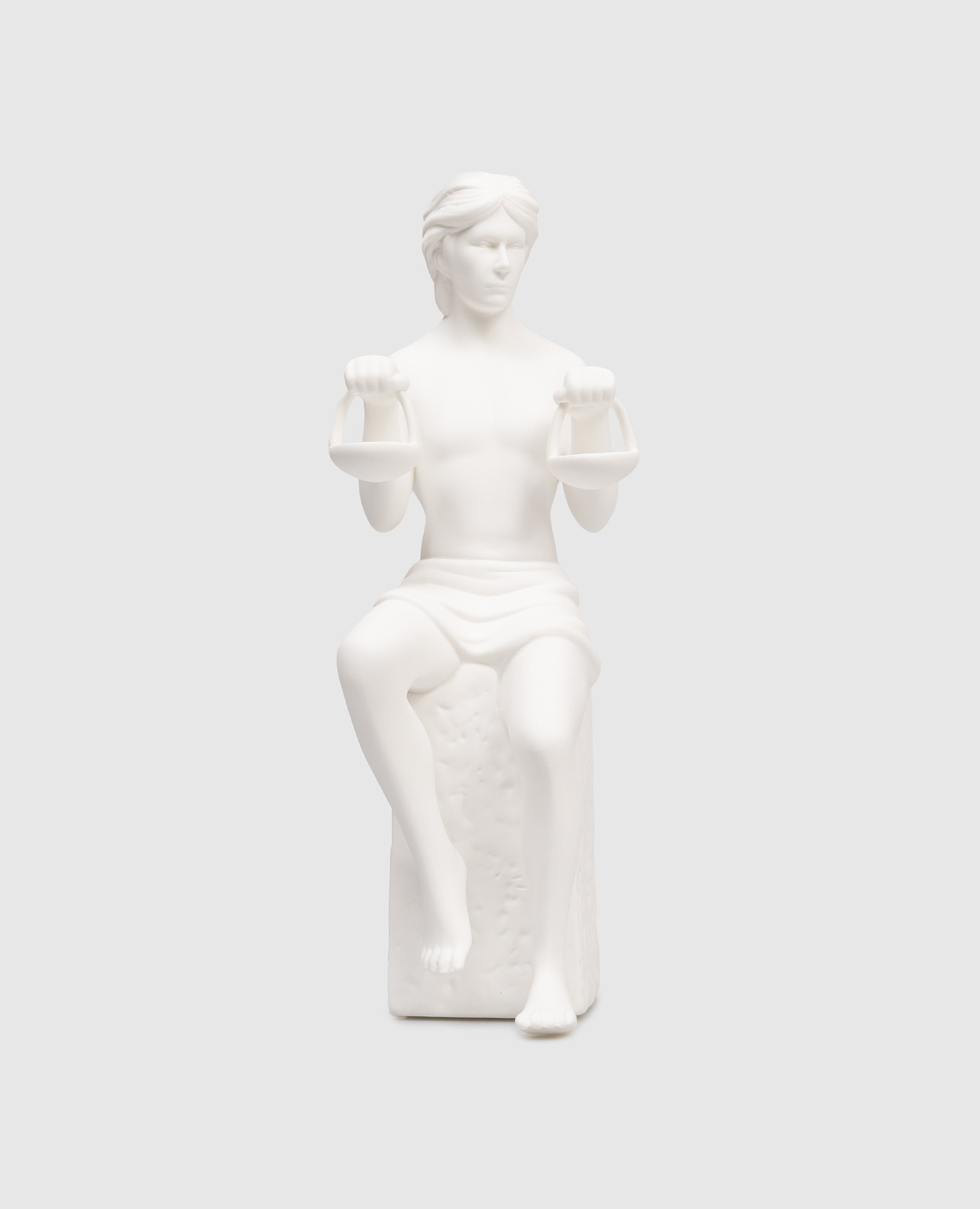 

Decorative porcelain figurine Zodiac Libra man Palais Royal, White