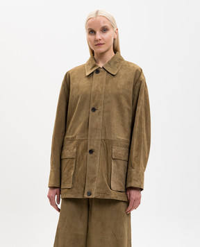 ARMA MEAVE khaki suede jacket 005L26104702