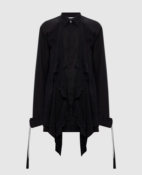 Ann Demeulemeester Black Sini blouse with silk B0014338FA026