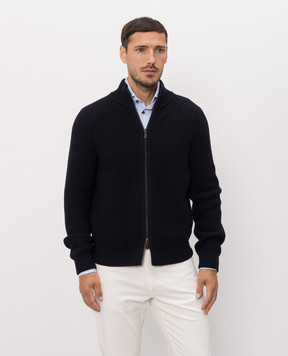 Peserico Blue wool cardigan R59560F0509044