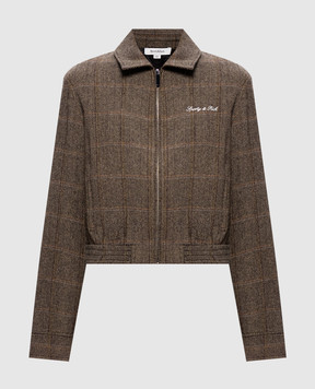 Sporty & Rich Brown patterned wool jacket JA08685326BR41