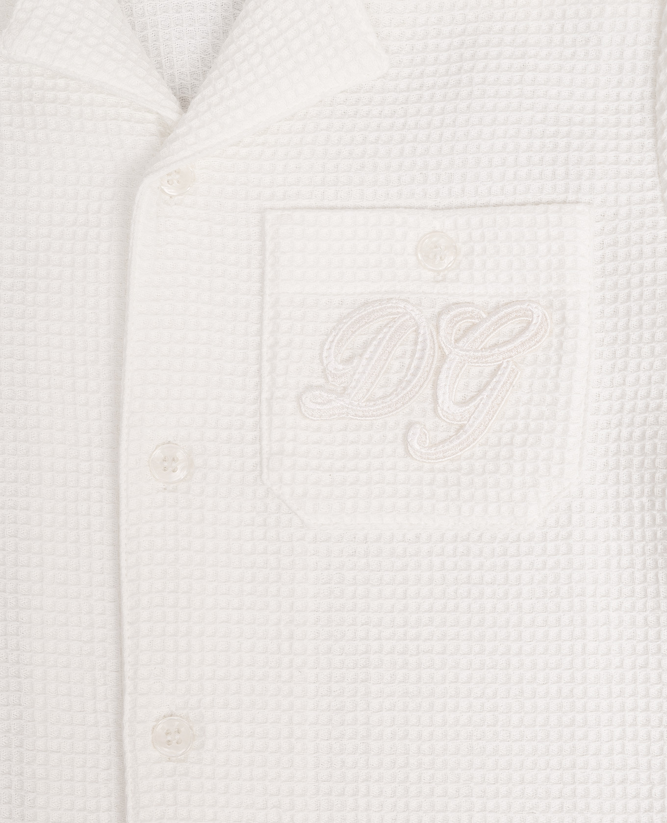 

Children's ivory shirt with monogram patch Dolce&Gabbana, Beige