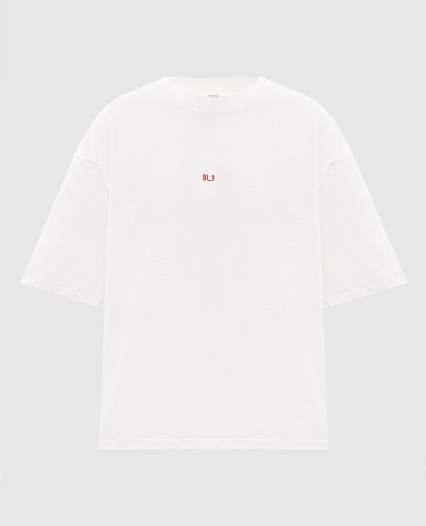 White T-shirt with embroidered monogram logo