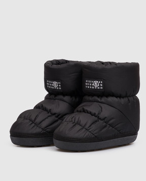 Maison Margiela MM6 Children's black quilted boots 839493639