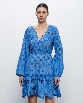 Ermanno Scervino Life Blue dress with broderie embroidery D484Q607QYD