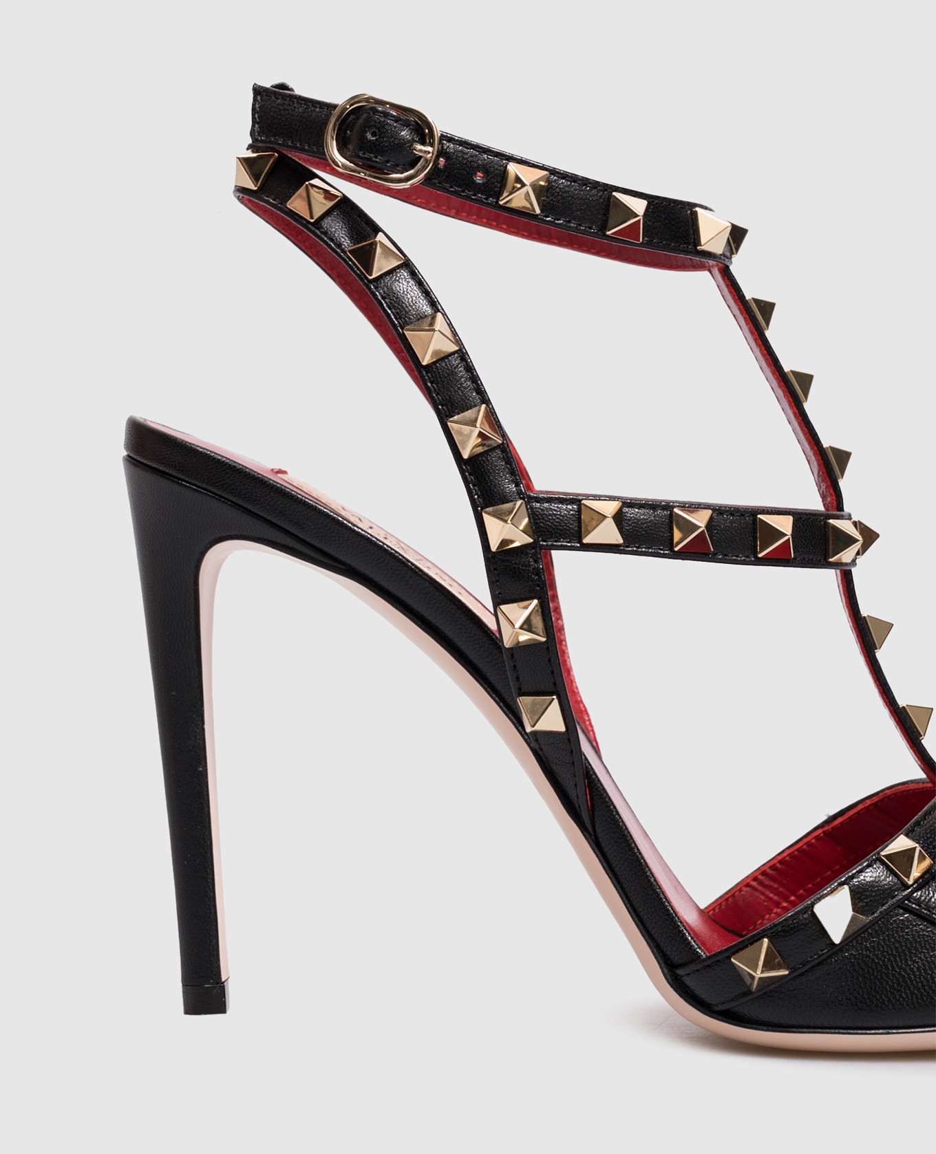 Black Rockstud leather sandals Valentino 6