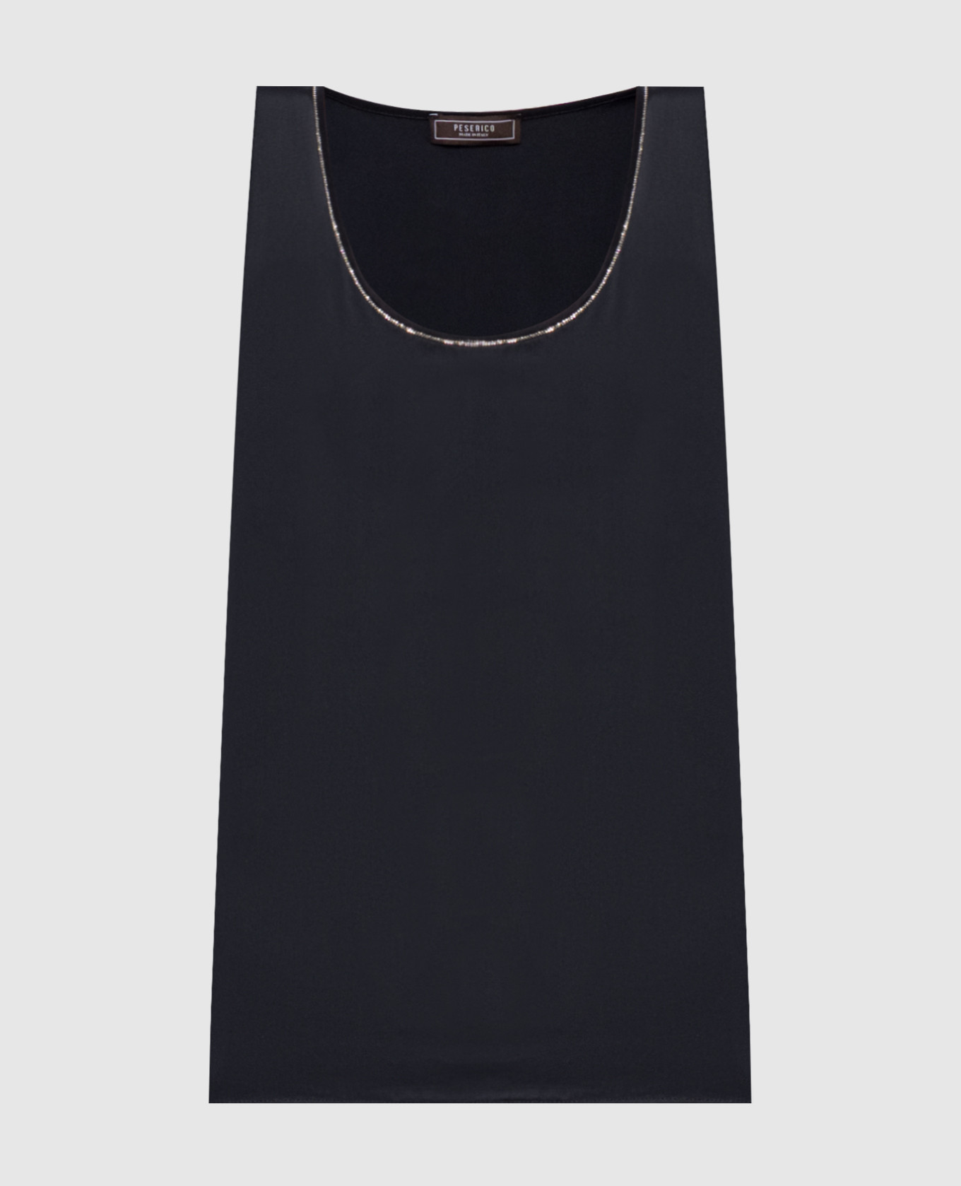 Navy blue top with monil chain