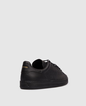 Tom Ford Black leather Warwick sneakers J1507LCL045L
