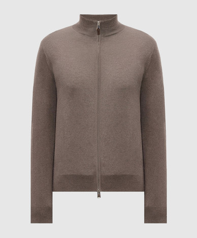 Brauner Kaschmir-Cardigan