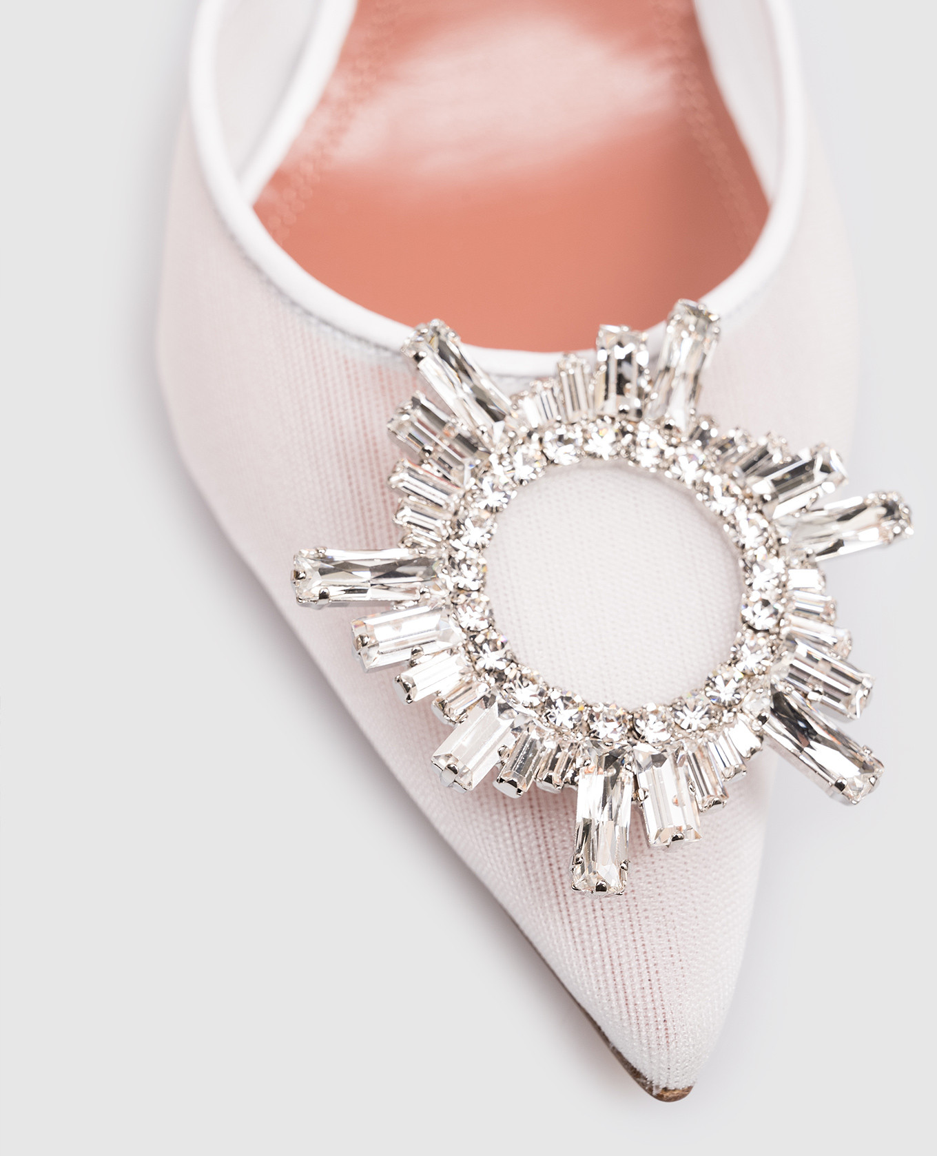 

Begum white slingbacks with crystals Amina Muaddi