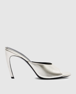 The Attico Silver leather mules 260WSH00886LBT112AA