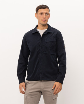 C.P. Company Blue zip-up shirt MOS143A110143G