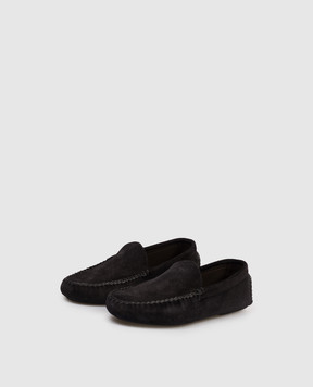 The Row New Lucca black suede loafers F1824L805