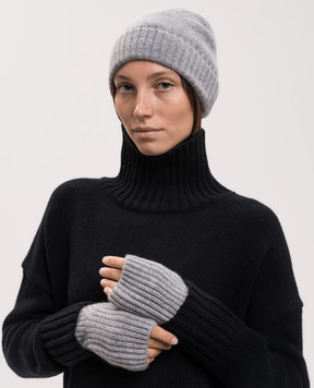 Allude Gray cashmere mittens 26511227