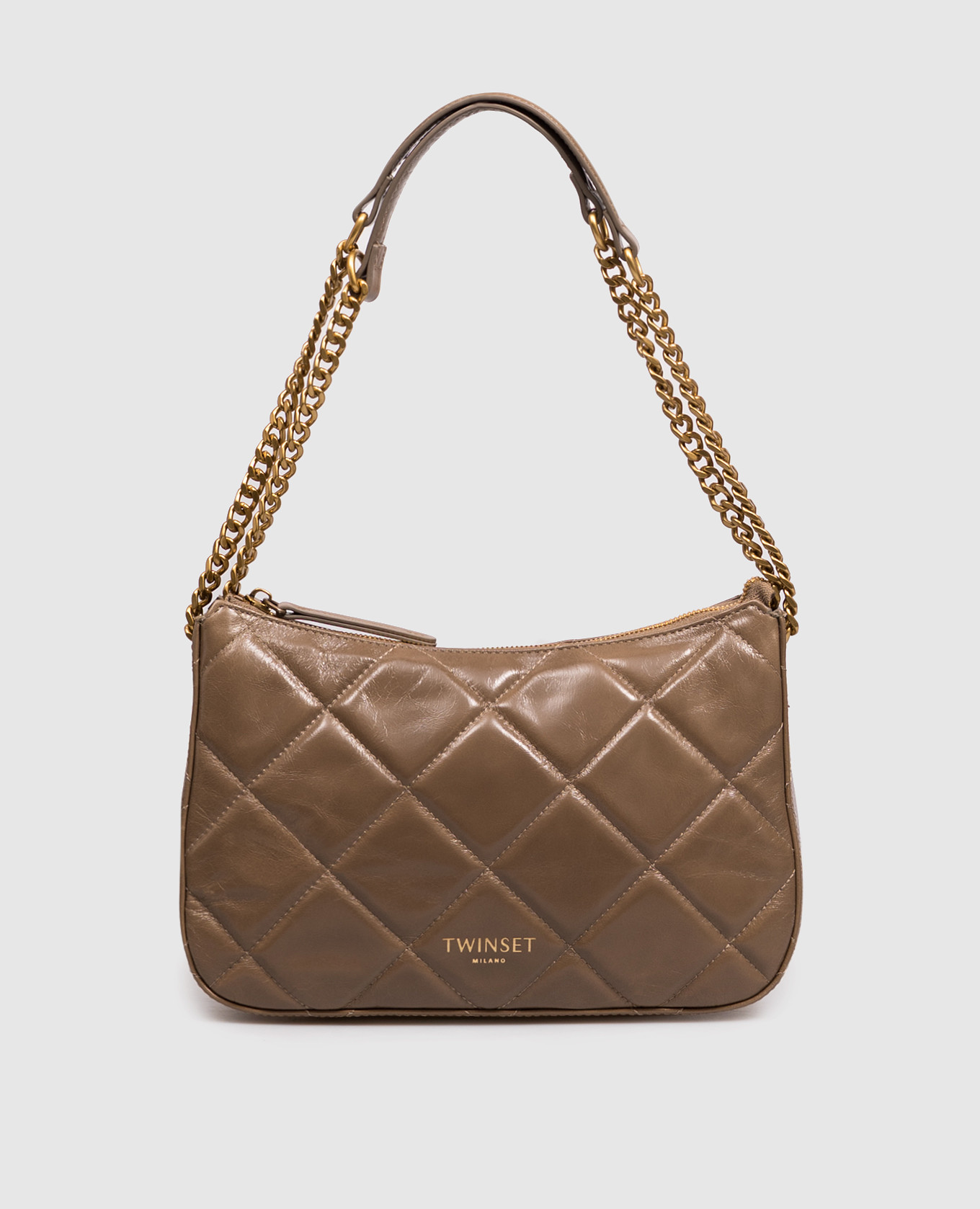 Liliane brown glossy leather bag