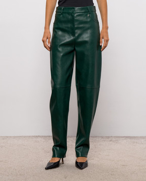 Twinset Green pants with monogram 262AT2160