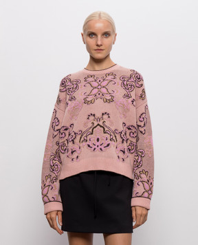 Twinset Pink sweater with wool and cashmere 262TP3483