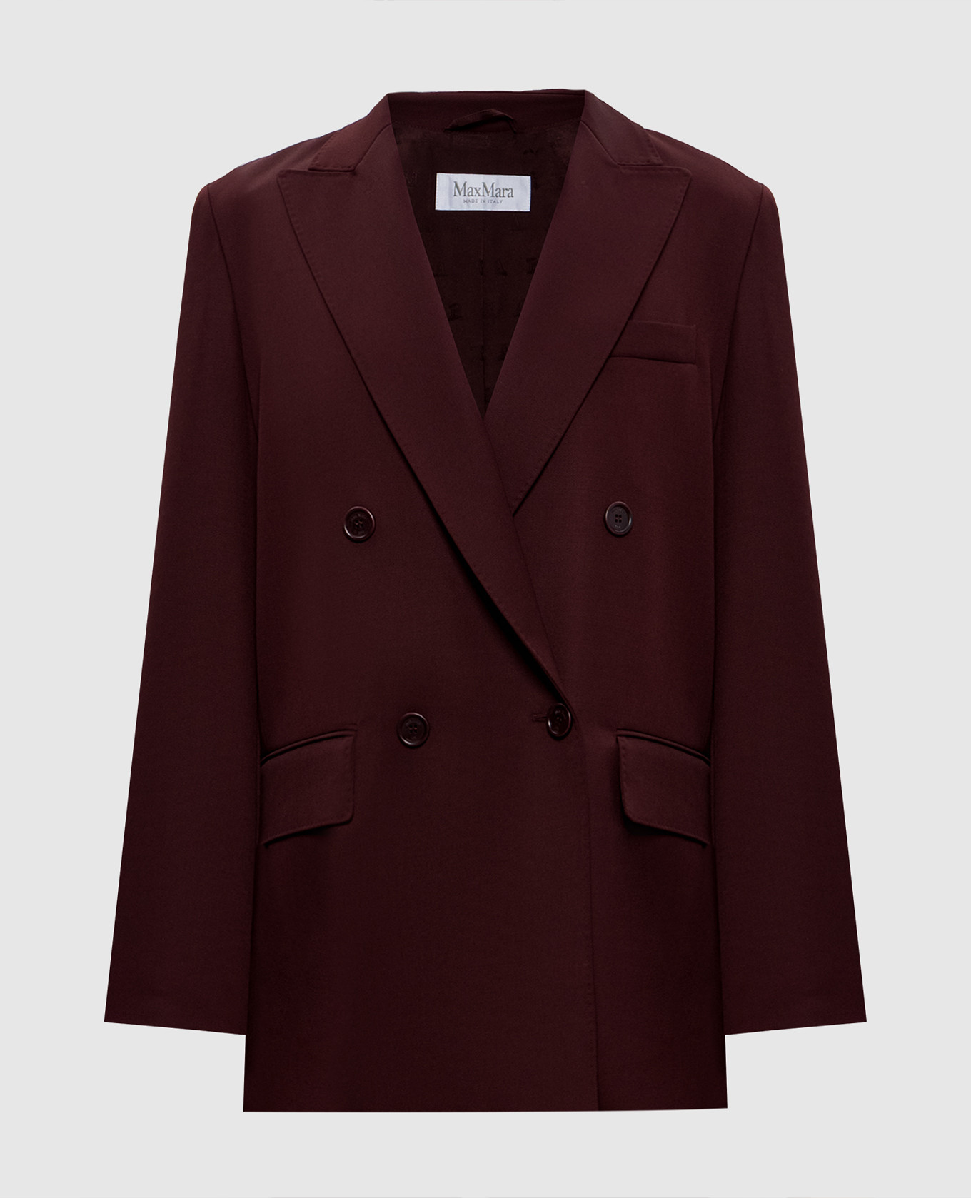 

FARAD burgundy double-breasted wool jacket Max Mara